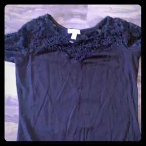 Black lace long sleeve bodysuit